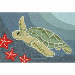 Top 10 🔥 Liora Manne Frontporch Sea Turtle Mat, Ocean, 2'x3' 🔥