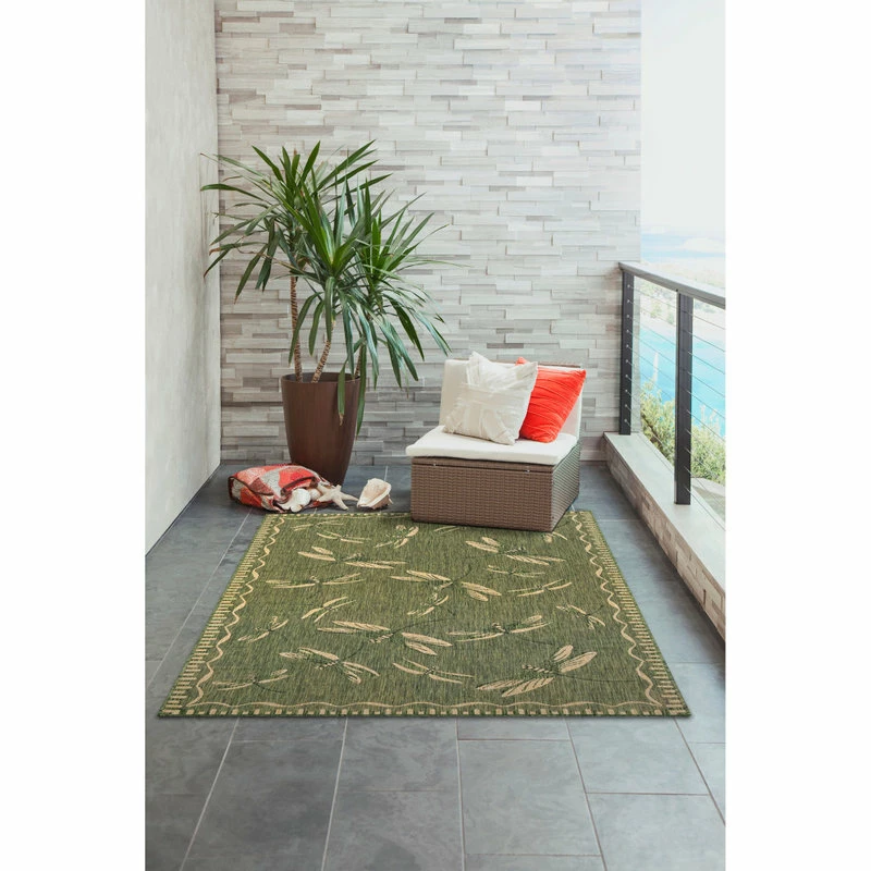 Budget π€© Liora Manne Carmel Dragonfly Indoor/Outdoor Rug, Green, 7'10"x9'10" π - Image 4