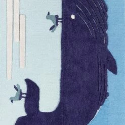 Promo ⌛ Momeni Rugs Novogratz Atticus Noah Hand Tufted Wool Blue Area Rug 3'x5' 🎁