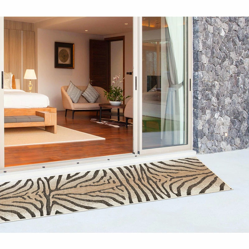 Brand new π― Liora Manne Carmel Zebra Indoor/Outdoor Rug Sand, 1'11"x7'6" Runner β - Image 4