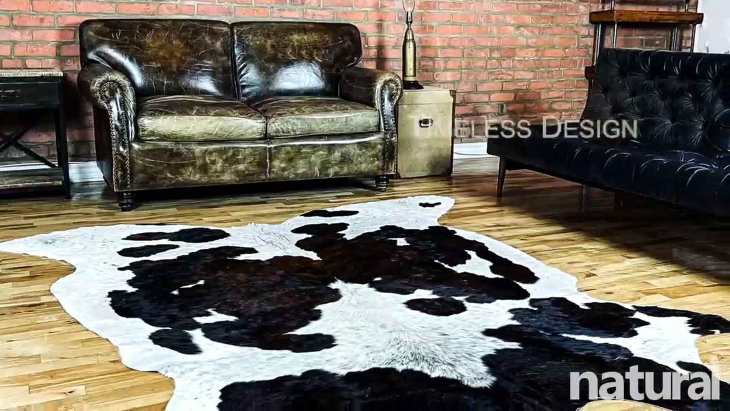 Deals 𧨠NATURAL Kobe 6'x7' Cowhide Rug, Tan And White β - Image 2