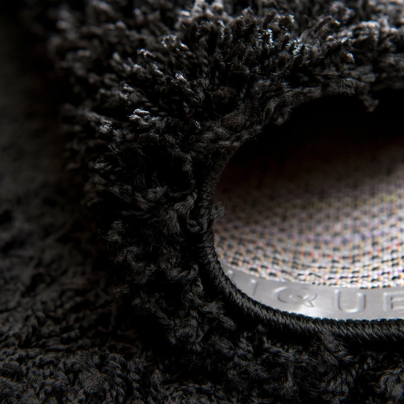 Brand new π₯° Unique Loom Jet Black Solid Shag 2'x6'5" Runner Rug 𧨠- Image 5