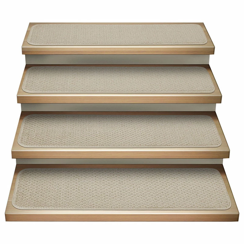 Best Pirce β¨ House Home & More Set Of 15 Attachable Carpet Stair Treads Ivory Cream, 8"x30" π - Image 2