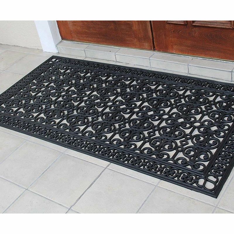 Best deal π A1 HOME COLLECTIONS LLC A1HC Rubber Paisley, Hand Finished, Thick, 36"x72", Black π
