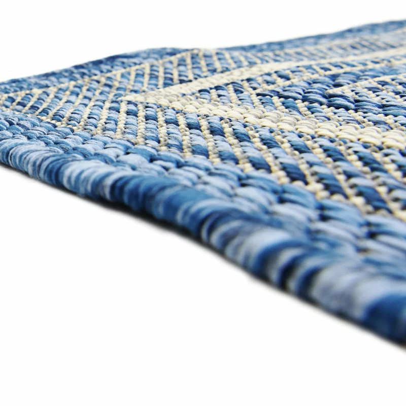 Budget β Unique Loom Blue Soft Border Outdoor 2' 0 X 6' 0 Runner Rug π - Image 4