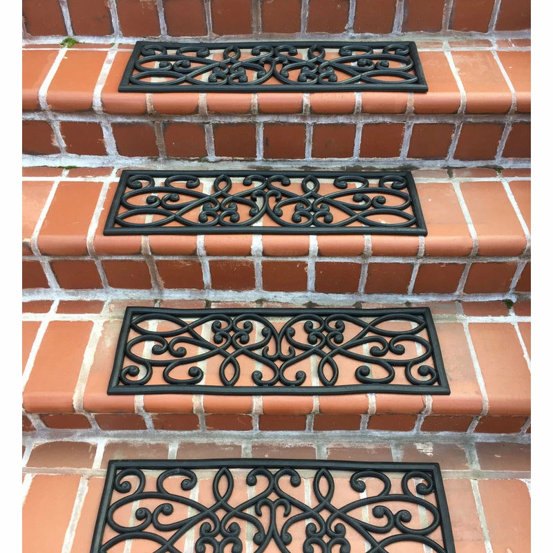 Discount βοΈ Offex Non-slip Heavy Duty Rubber Scrollwork Stair Tread, 4 Pack β