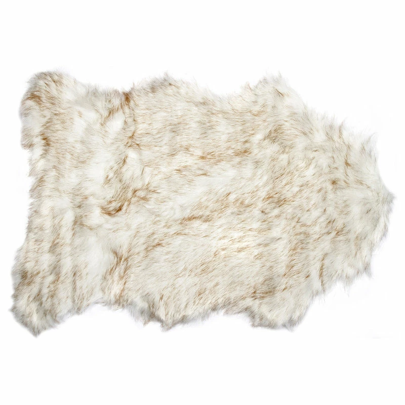 Flash Sale β€οΈ LUXE FAUX FUR Gordon Faux Sheepskin Throw, 2'x3', Gradient Tan π - Image 3