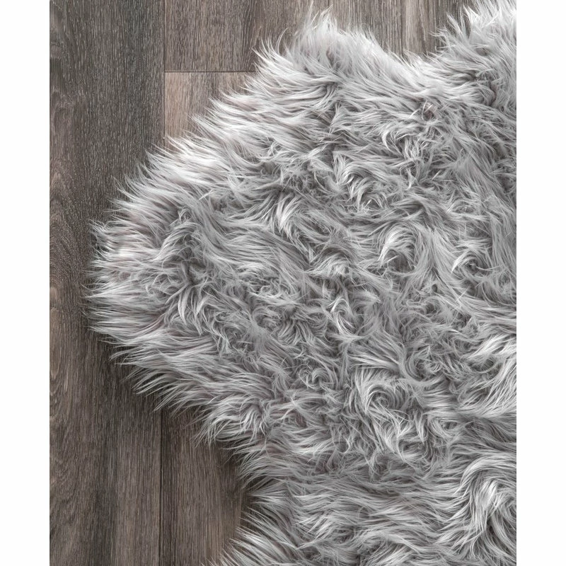 Best reviews of 𧨠NuLOOM Solid Soft Faux Sheepskin Area Rug, Light Gray, 2'x6' Runner π - Image 3