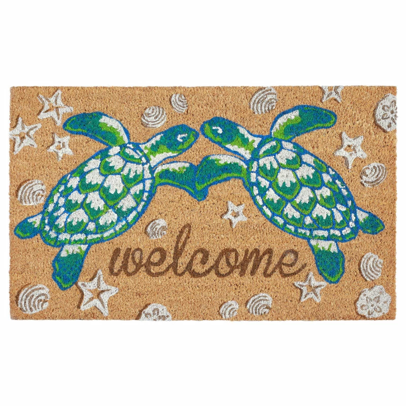 Brand new π€© Liora Manne Natura Seaturtle Welcome Outdoor Mat Natural 1'6"x2'6" π