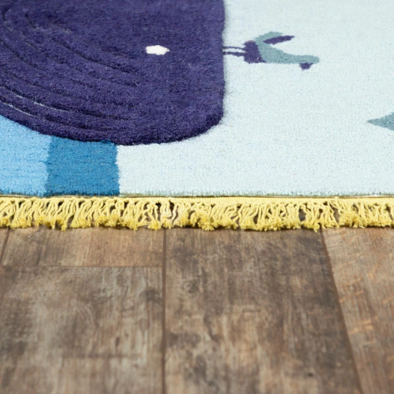 Promo β Momeni Rugs Novogratz Atticus Noah Hand Tufted Wool Blue Area Rug 3'x5' π - Image 3