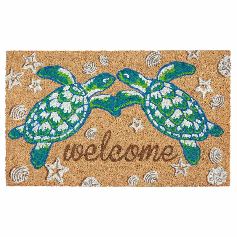 Brand new π€© Liora Manne Natura Seaturtle Welcome Outdoor Mat Natural 1'6"x2'6" π - Image 2