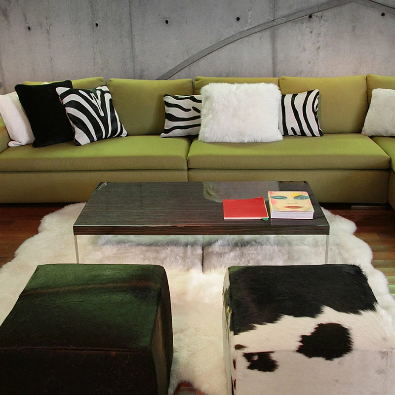 Best Pirce π Natural 100% New Zealand Sheepskin Octo Rug, 6'x6' Natural π