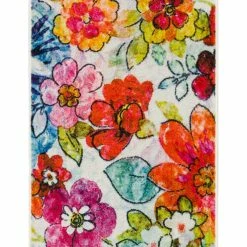 Best deal π€© Mohawk Home Blossoms Area Rug, Rainbow, 2' X 8' π
