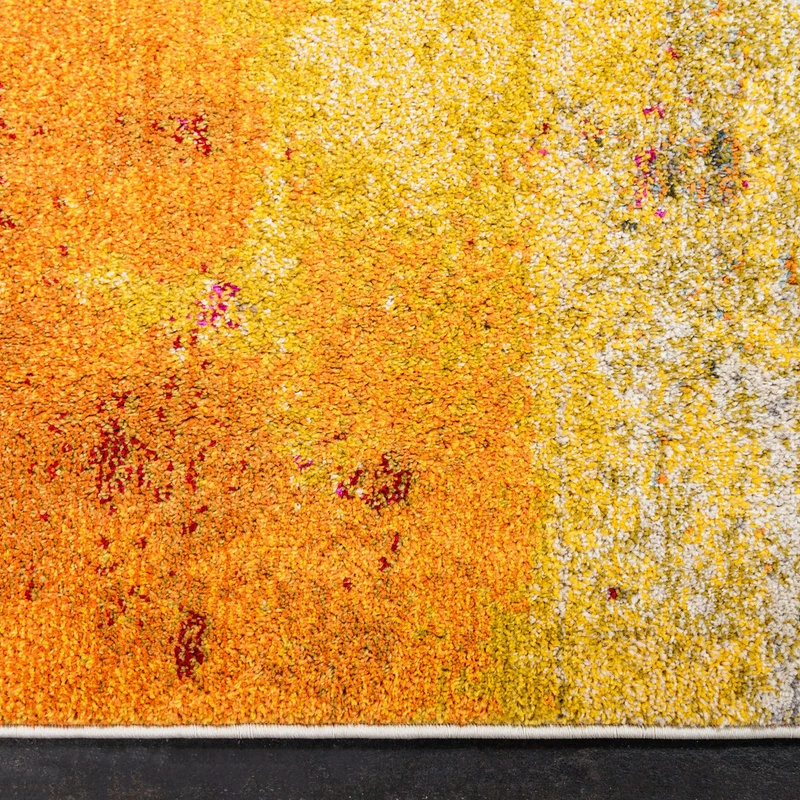 Cheapest 𧨠Unique Loom Yellow Estrella Rustic 2' 2 X 6' 7 Runner Rug β - Image 3