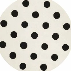 Wholesale 👏 Safavieh Safavieh Kids Sfk904D Geometric Rug, Ivory/Black, 5'0"x5'0" Round 👍