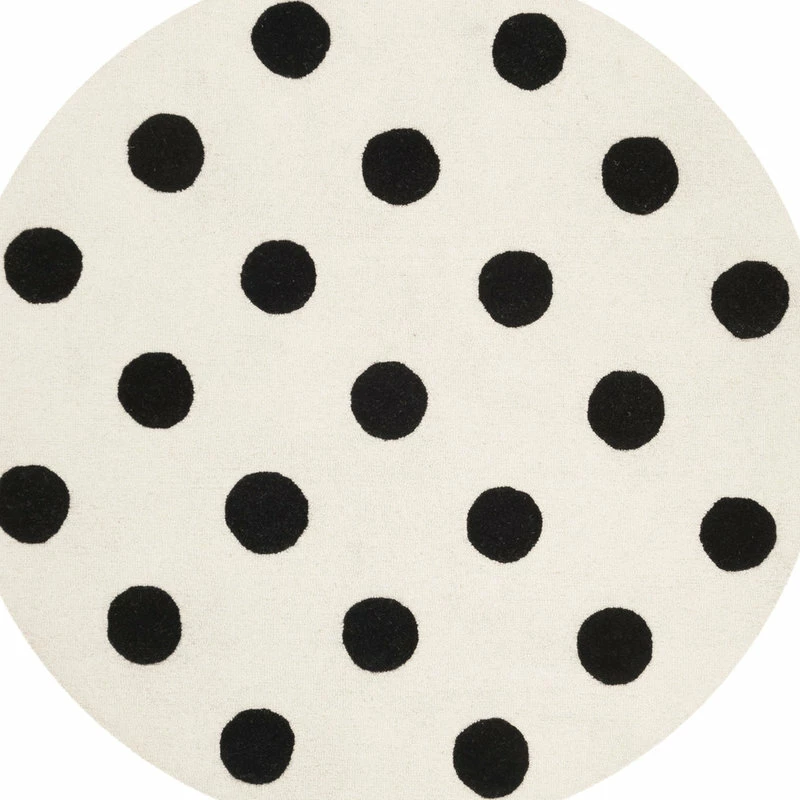 Wholesale π Safavieh Safavieh Kids Sfk904D Geometric Rug, Ivory/Black, 5'0"x5'0" Round π