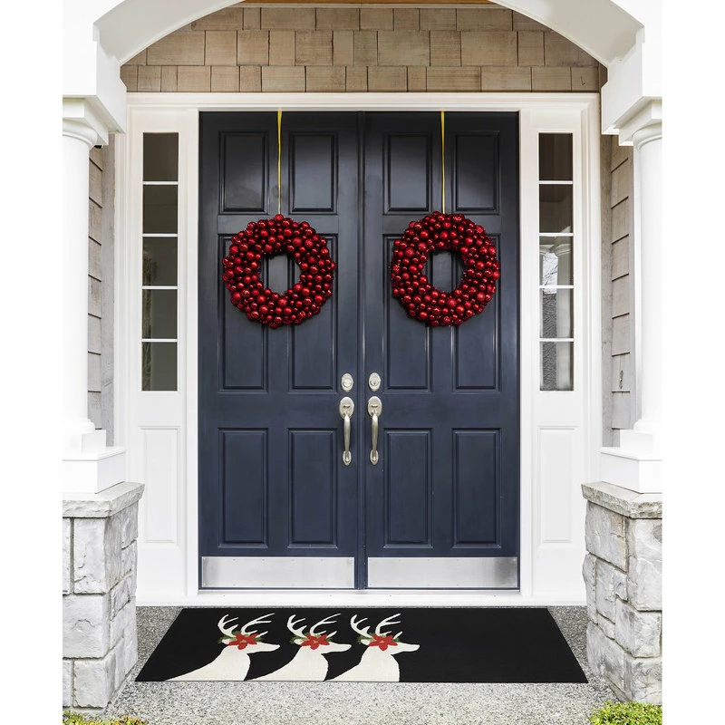 Coupon β Liora Manne Frontporch Reindeer Indoor/Outdoor Rug Black 2'x3' π