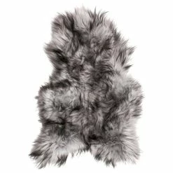 Best Pirce ⭐ Natural 100% Icelandic Sheepskin Single Long Haired 2'x3' Metallic Silver 🥰