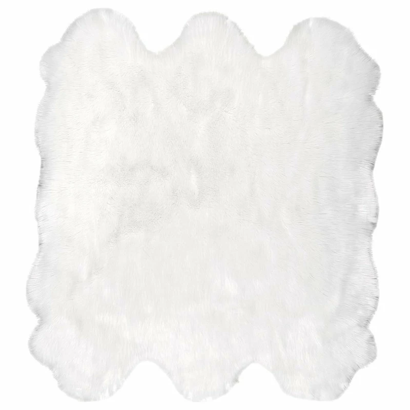 Best Pirce π₯° NuLOOM Faux Sheepskin Shag Area Rug, White, 5'3"x6' π - Image 2