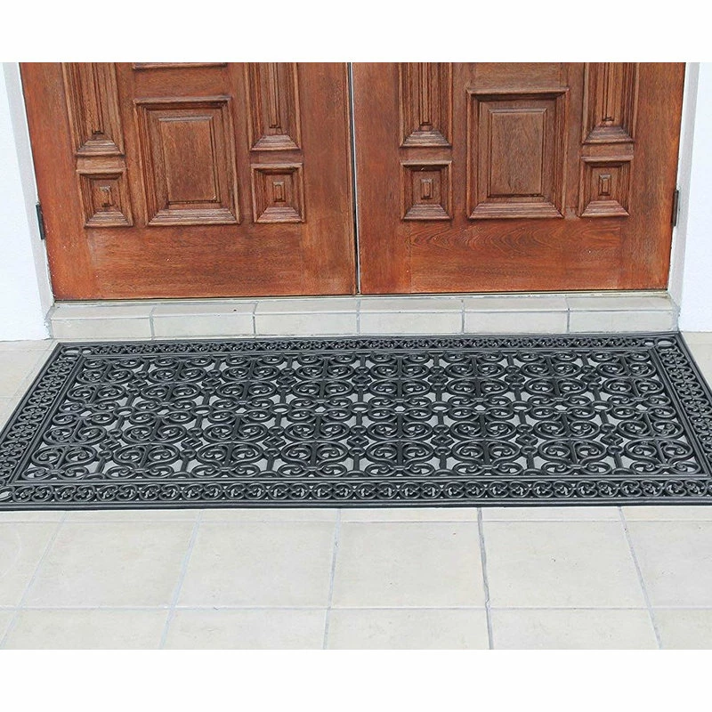 Best deal π A1 HOME COLLECTIONS LLC A1HC Rubber Paisley, Hand Finished, Thick, 36"x72", Black π - Image 4