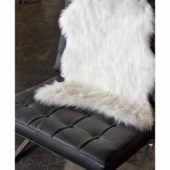 Budget 🌟 LIFESTYLE GROUP DISTRIBUTION INC Gordon Faux Sheepskin Throw, Off-White, 2'x3' 🥰
