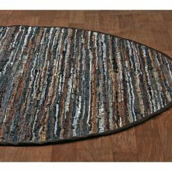 Flash Sale ⭐ St Croix Brown Matador Leather Chindi Rug, 6' Round 😀