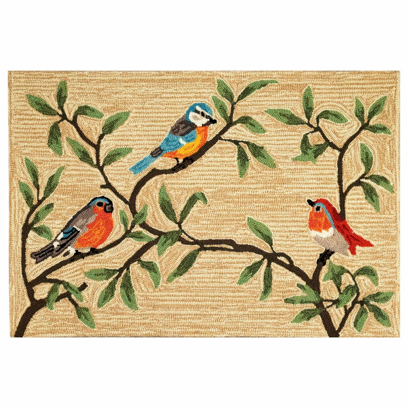 Best Sale π Liora Manne Ravella Birds On Branches Indoor/Outdoor Rug, Natural, 2'x3' β - Image 3