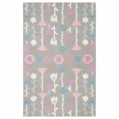 New 👍 Safavieh Kids Collection SFK918 Rug, Grey/Pink, 5' X 8' 😉