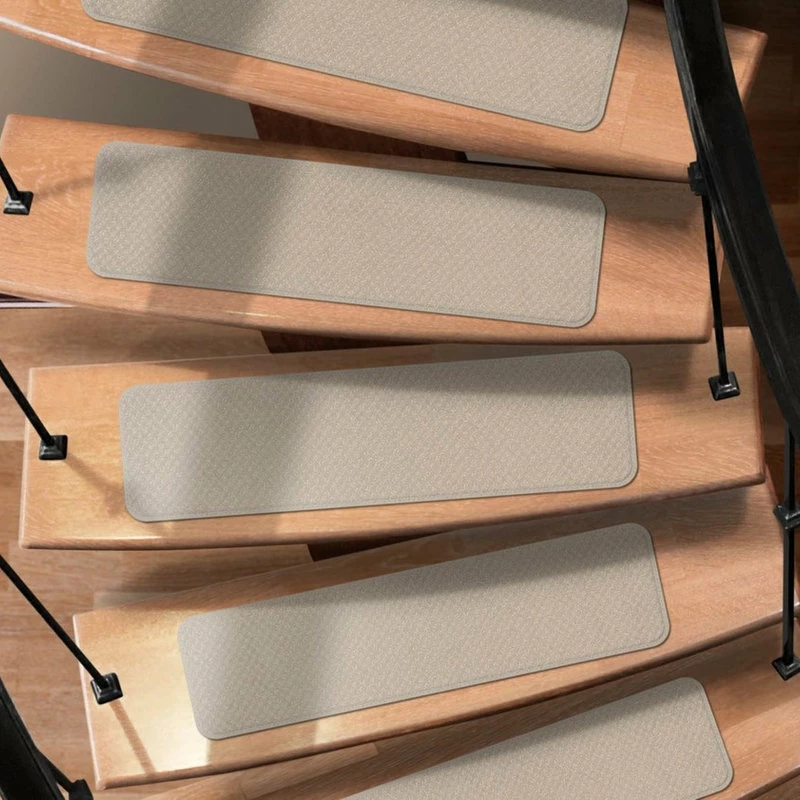 Best Pirce β¨ House Home & More Set Of 15 Attachable Carpet Stair Treads Ivory Cream, 8"x30" π - Image 5