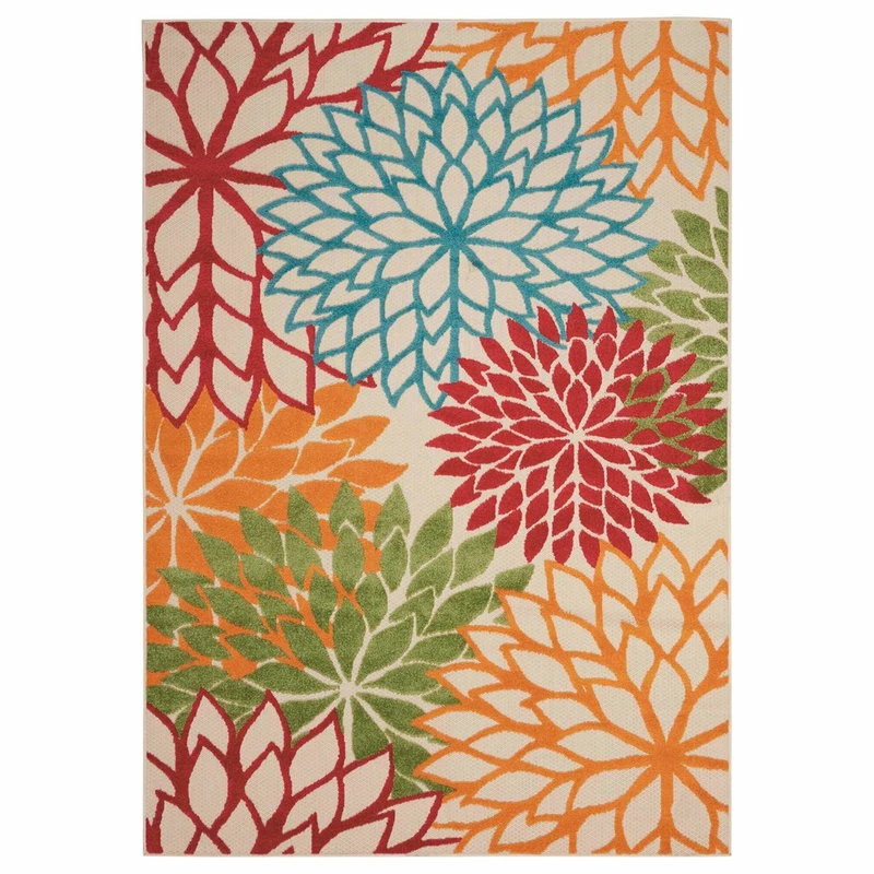 Discount β Nourison Aloha Green Indoor/Outdoor Area Rug, Rectangular 5'3"x7'5" π - Image 2