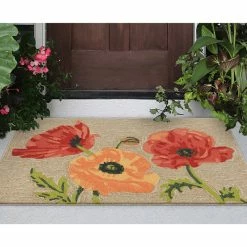 Cheap β Liora Manne Ravella Icelandic Poppies Indoor/Outdoor Rug Neutral, Neutral, 2'x3' π§¨