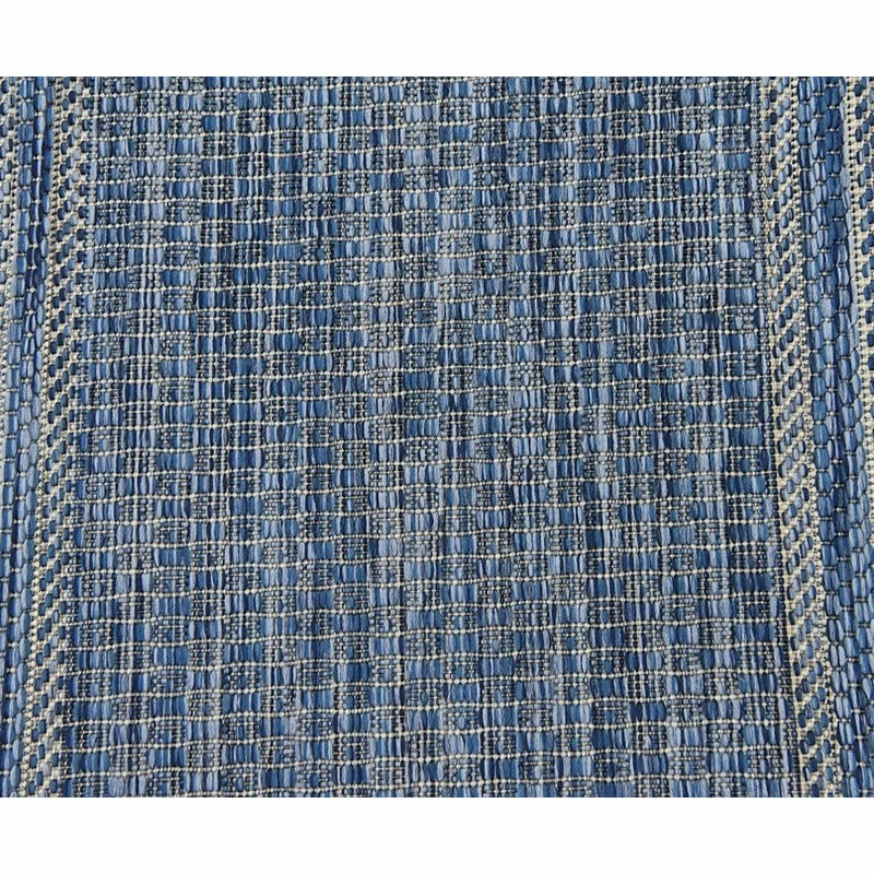 Budget β Unique Loom Blue Soft Border Outdoor 2' 0 X 6' 0 Runner Rug π - Image 5