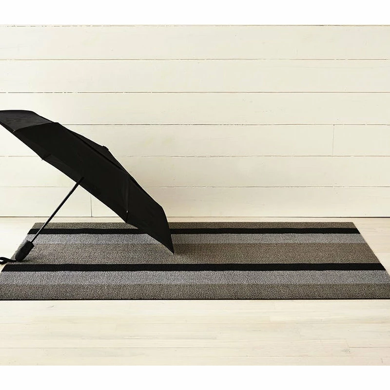 Hot Sale π₯ Chilewich Bold Stripe Shag Mat, Silver And Black, 24"x36" π - Image 3