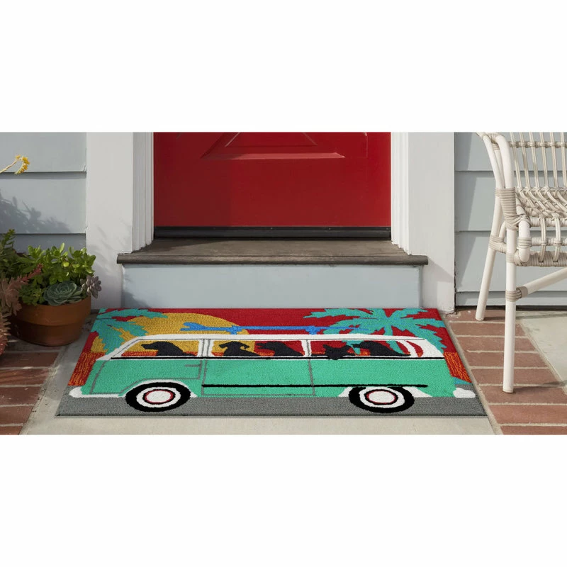 New π Liora Manne Frontporch Beach Trip Turquoise, 1'8"x2' 6" β