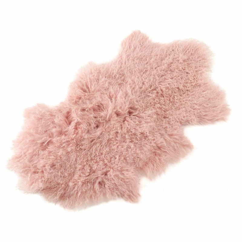 Promo π₯ Saro Lifestyle Mongolian Lamb Throw Rug, Rose βοΈ - Image 2