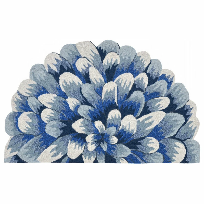 Flash Sale π Liora Manne Frontporch Mum Rug, Blue, 2'x3' π₯ - Image 2