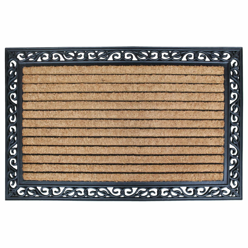 Deals π A1 Home Collections Molded Large Double Rubber And Coir Door Mat 30"x48 π - Image 2