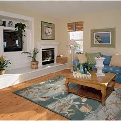 Cheapest ✔️ KAS Rugs & Home Sonesta 2003 Seafoam Shells Rug, 2'x7'6" Runner 💯