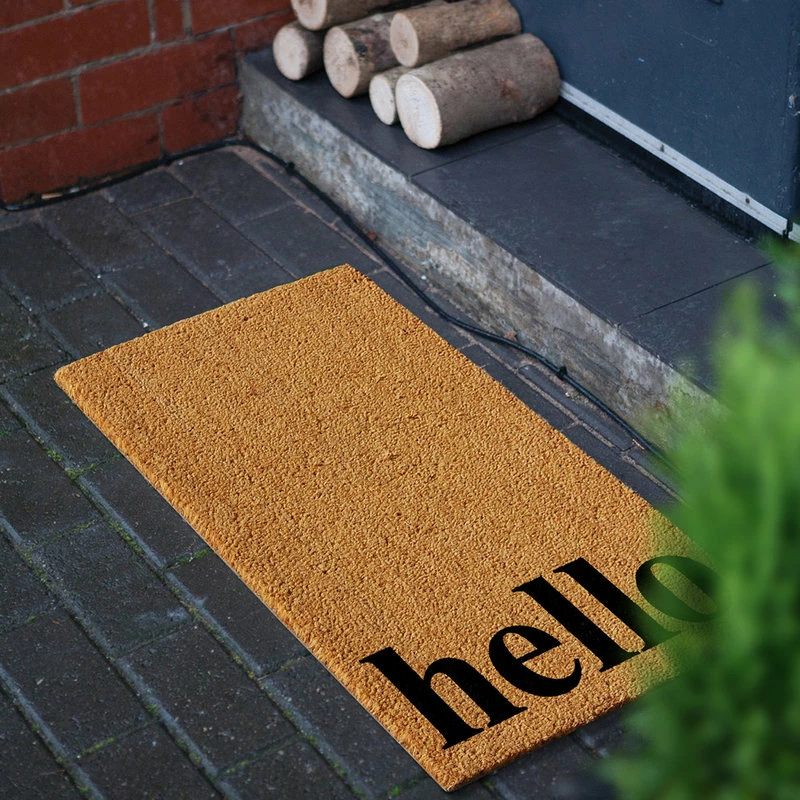 Flash Sale π₯ Calloway Mills Vertical Hello Doormat, Natural/Black, 24"x36" π - Image 3