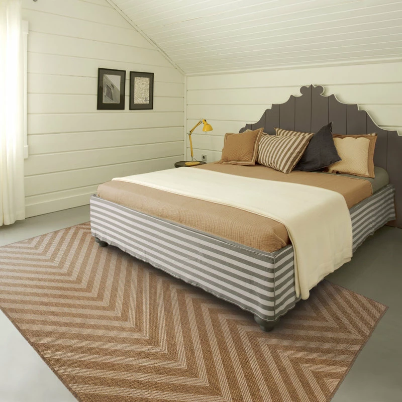 Cheap π Newcastle Home Key West Indoor And Outdoor Chevron Tan And Light Tan Rug, 8'6"x13' π₯° - Image 7