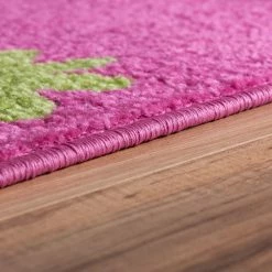 Flash Sale ⌛ Well Woven Star Bright Pink Area Rug, 5'x7' 🔔