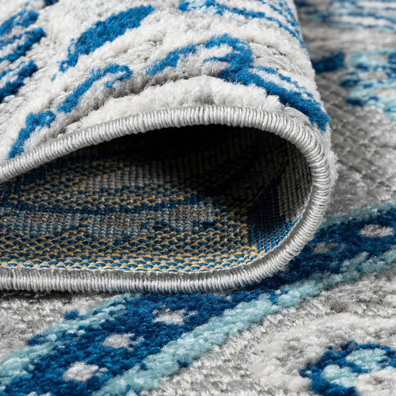 New π JONATHAN Y Gordes Paisley High-Low Indoor/Outdoor Area Rug, Light Gray/Blue, 8'x10' π - Image 10