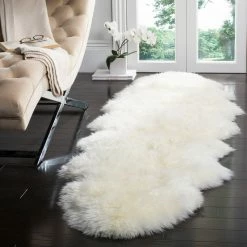 Cheapest ⌛ Safavieh Sheepskin Collection SHS121 Rug, White, 2' X 6' 🌟