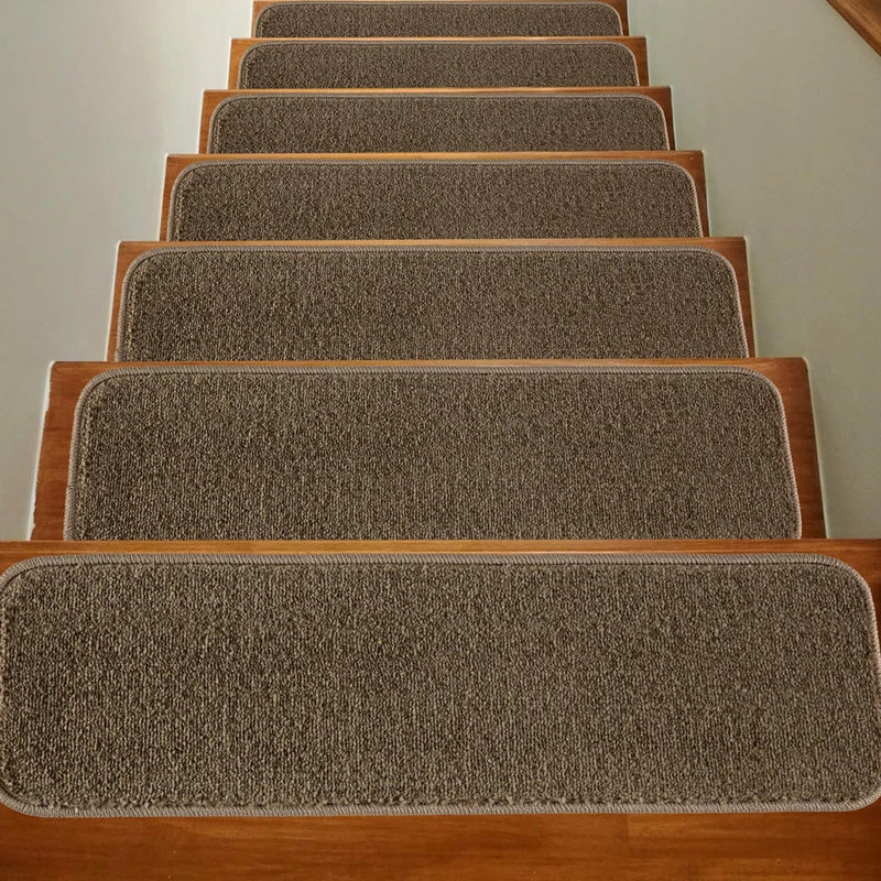 Promo π Mod-Arte, Stair Treads, Rubber Back Non-Slip, Set Of 7, Size 8.5"x26", Walnut π - Image 2
