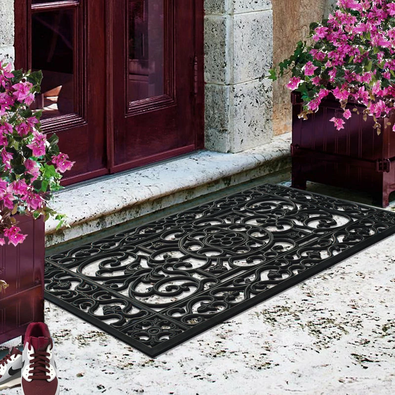 Buy π₯ A1 HOME COLLECTIONS LLC A1HC Modern Double & Single Indoor/Outdoor Door Mat, Rubber Grill 30"X48 Doormat β¨ - Image 3