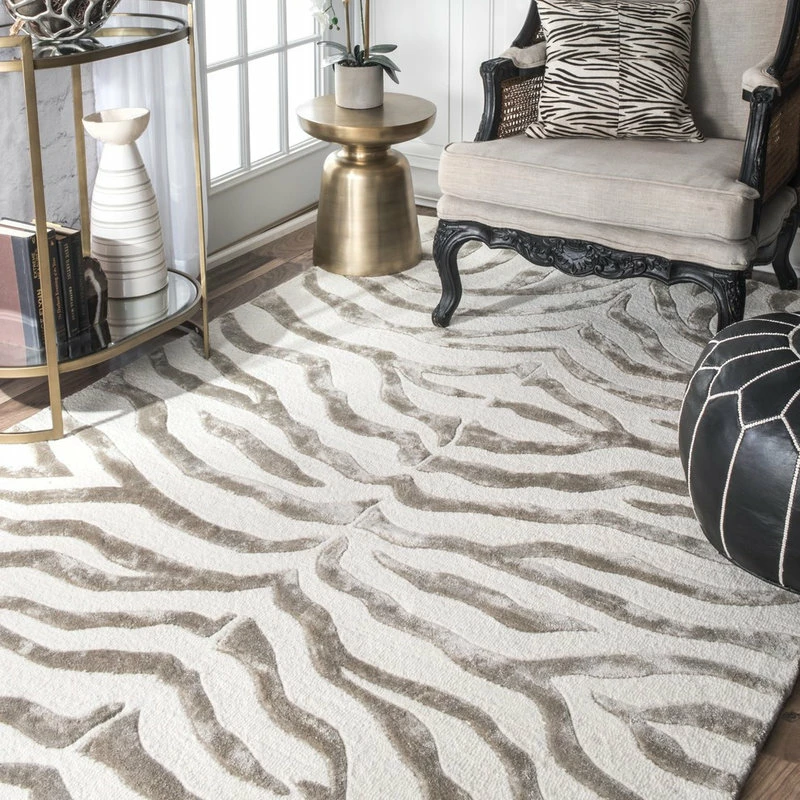 Best Pirce π NuLOOM Hand Tufted Plush Zebra Rug, 2'6"x10' π - Image 2