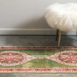 New ✨ Unique Loom Green Baracoa Regla 2'x6' Runner Rug ⭐