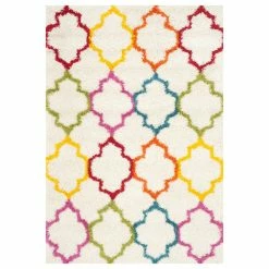 Deals 👍 Safavieh Kids Shag Collection SGK569 Rug, Ivory/Multi, 8'6" X 12' 😍