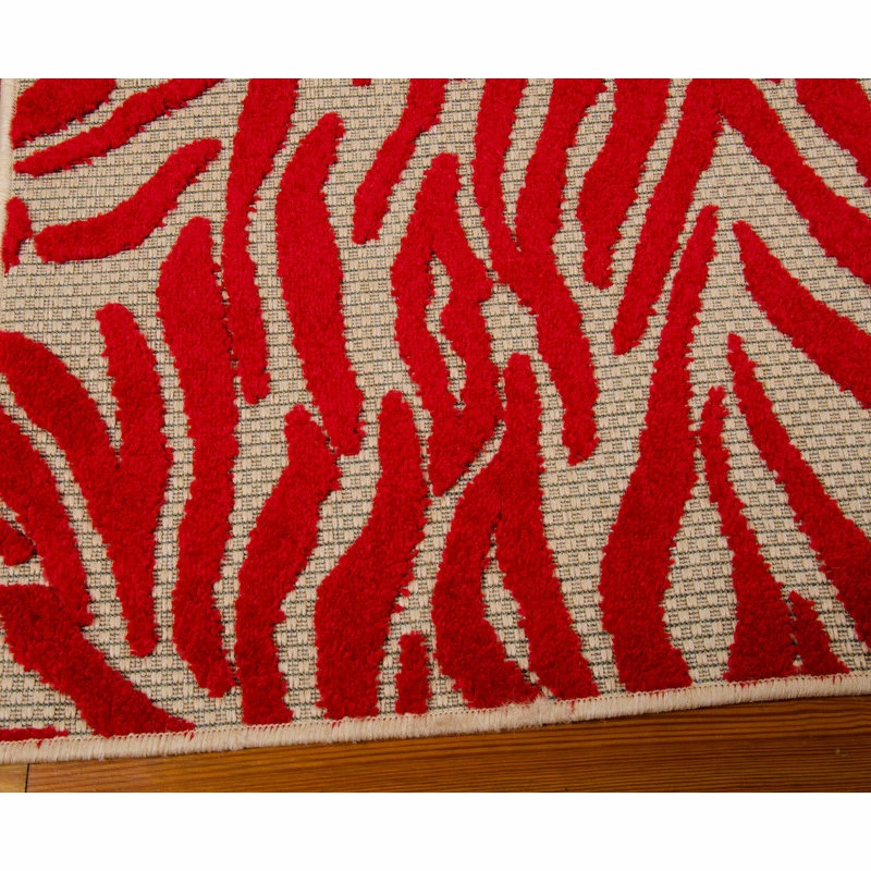 Top 10 π Nourison Aloha Red 5 Ft. X 8 Ft. Animal Print Contemporary Indoor/Outdoor Area Rug π - Image 4