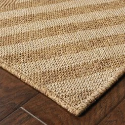 Cheap 👏 Newcastle Home Key West Indoor And Outdoor Chevron Tan And Light Tan Rug, 8'6"x13' 🥰